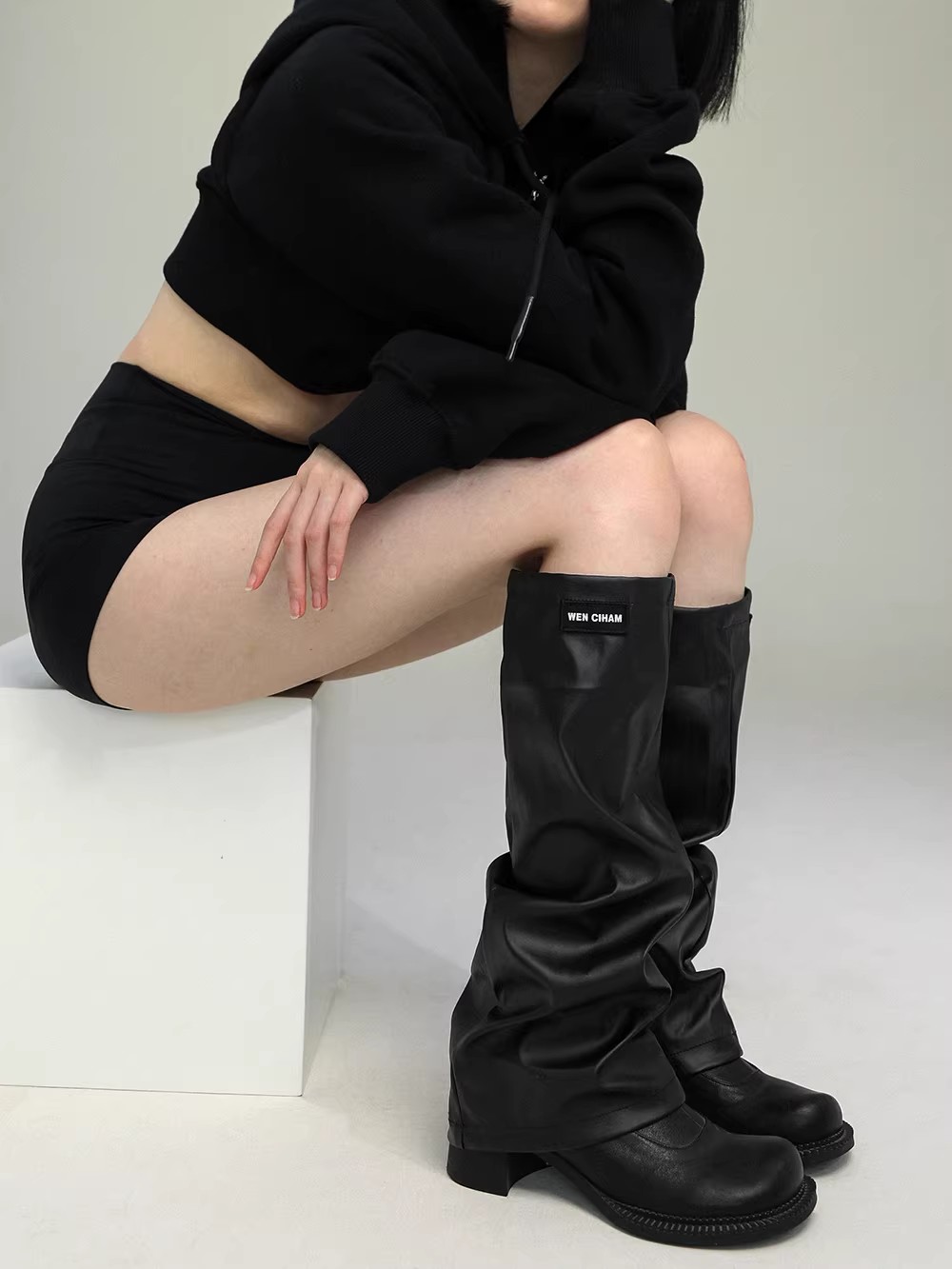Women's PU Leather Leg Ankle K - đánh giá và giá Knee Sleeve Pair