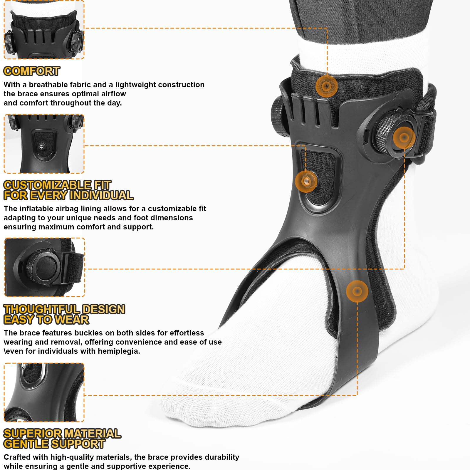 Drop Foot Brace Orthosis AFO A - đánh giá và giá Ankle Mobility Band